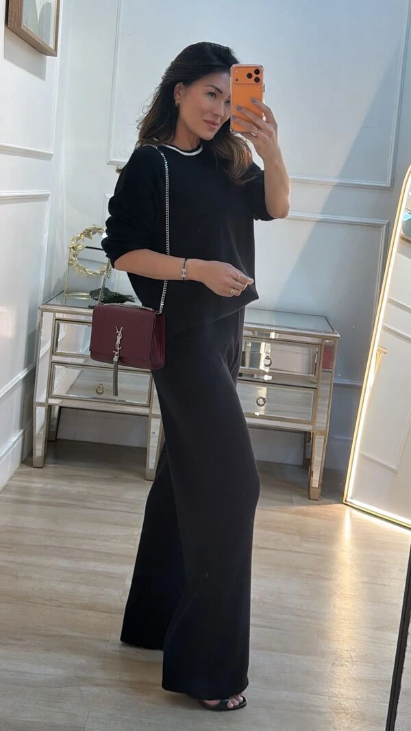 Blusa Tricot Jessica Detalhe Listrado Na Gola