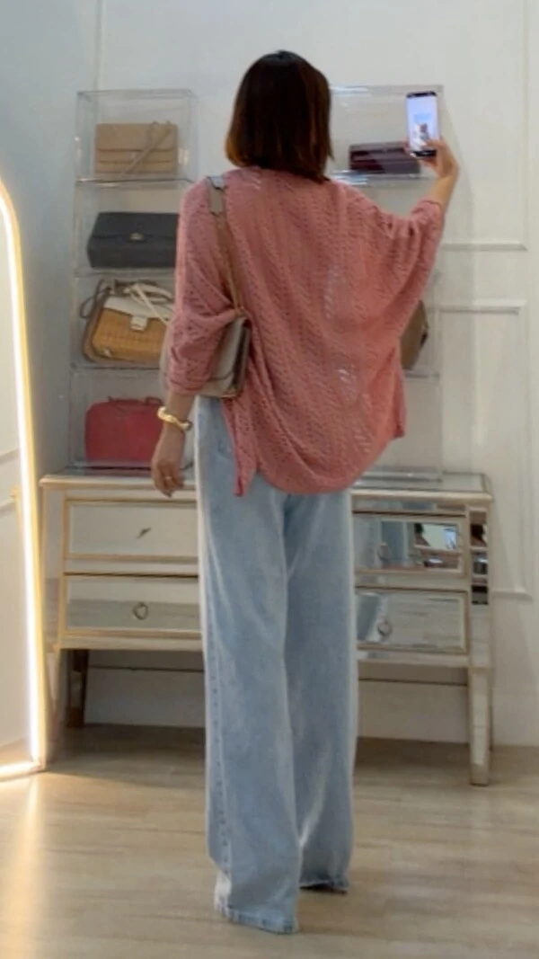 Kimono Tricot Vazado Fabi Mangas 3/4