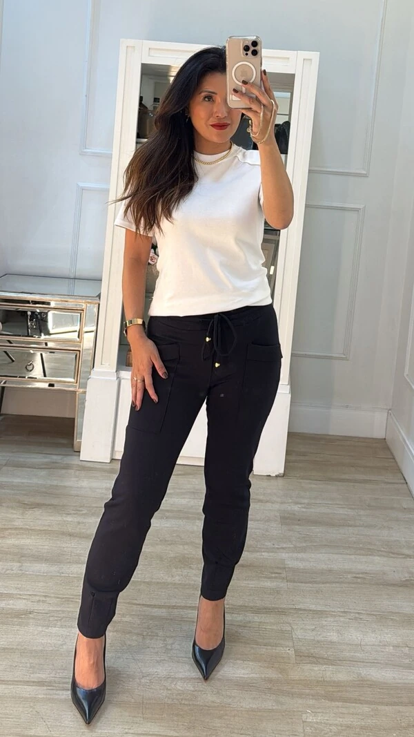 Calça Jogger Pala Larga Sheila Pregas No Barrado