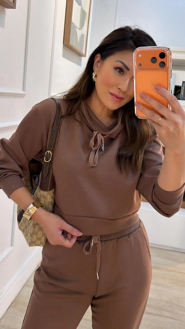 Conjunto Moletom Aline Blusa E Calça Jogger