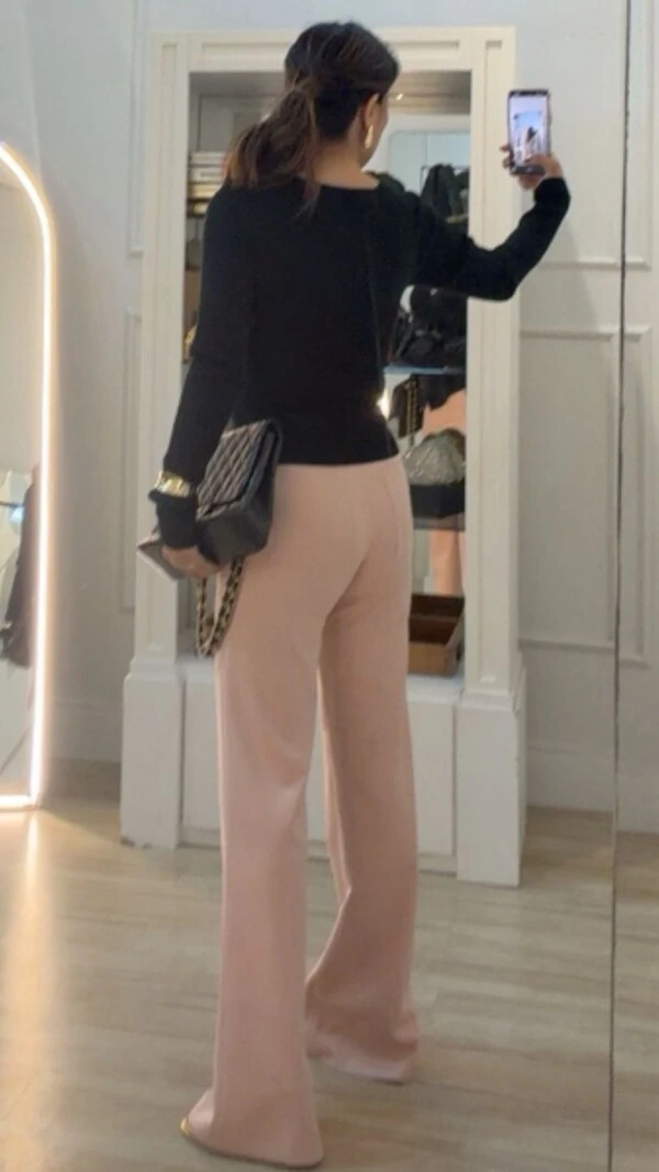 Blusa Tricot Modal Decote V Transpassado Flavia Barrado Assimétrico