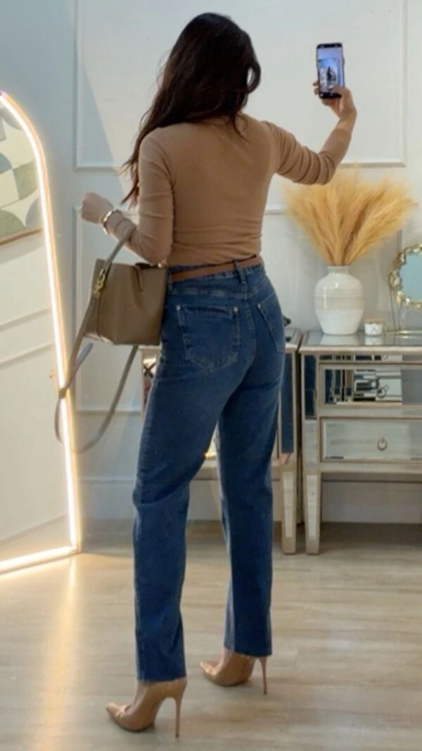 Blusa Tricot Mayara Punhos E Barrado Largos Canelados