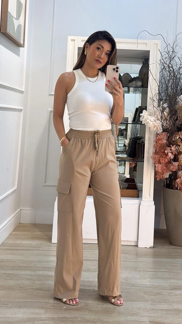 Blusa Regata Cavada Canelada Chloe