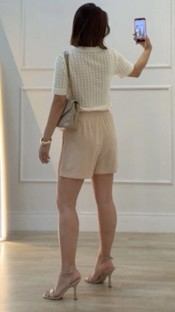 Blusa Tricot Com Entremeios Heloiza Gola Polo