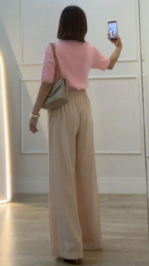 Blusa Tricot Gola Alta Simone Mangas 3/4