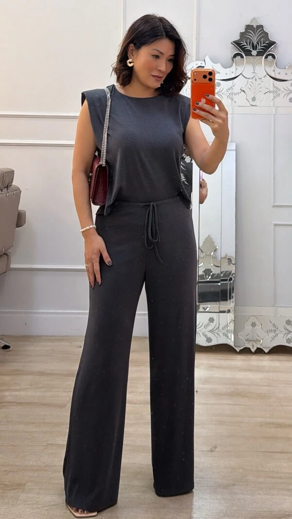 Calça Pantalona Shirley Amarração Frontal