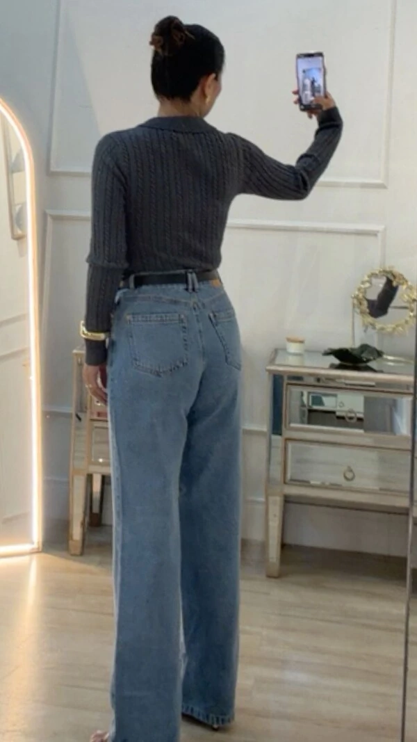 Blusa Tricot Gola Polo Agatha Botões Resinados Na Gola