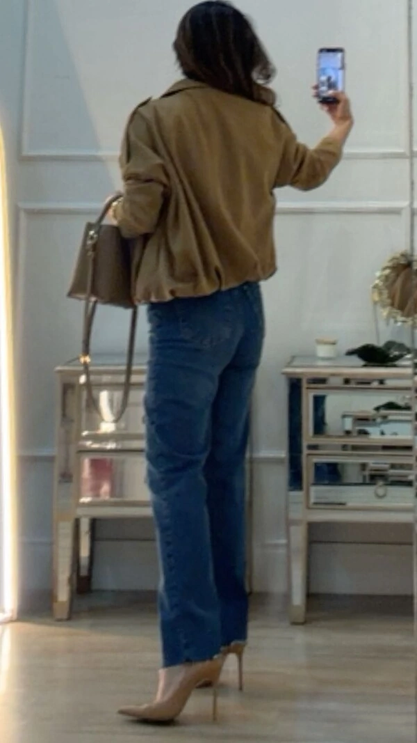 Jaqueta Casaco Balonê Suede Mirelle Martingalê Nos Ombros