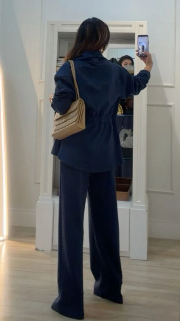 Conjunto Moletom Samira Parka e Calça Pantalona