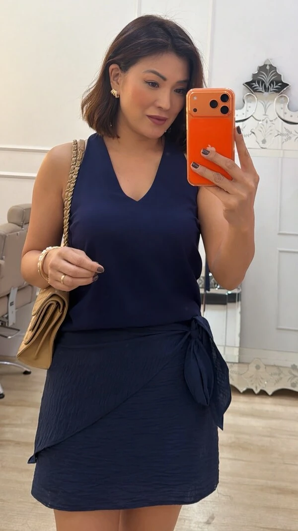 Blusa Regata Viscose Cecilia Decote V