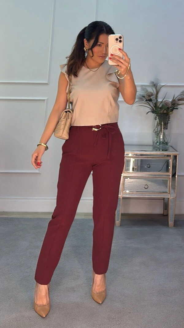Cropped Twill Edith Mangas De Babado