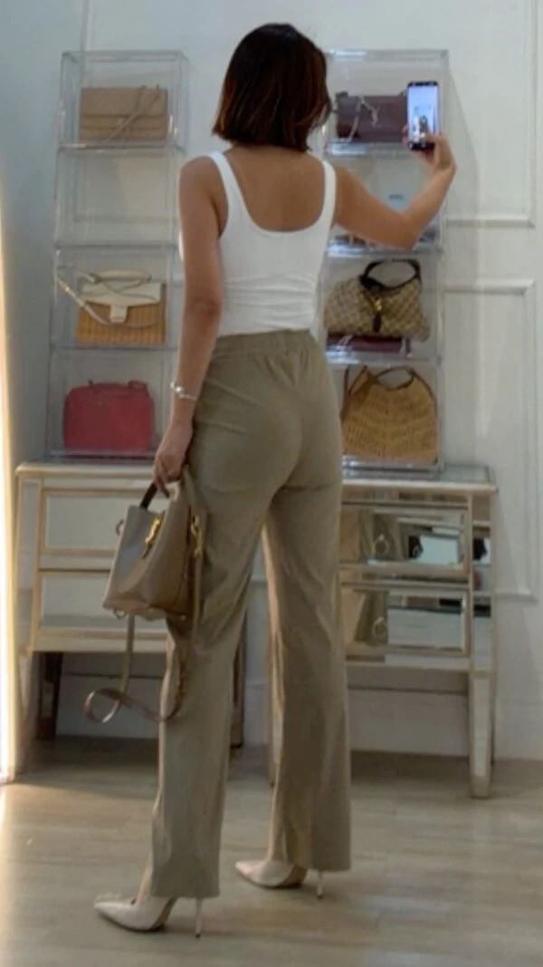 Calça Pantalona Kelly Pala Larga Com Amarração Frontal