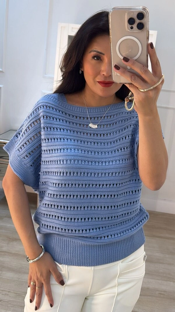 Kit 2 Peças Gisele Blusa Ampla Com Entremeios E Regata