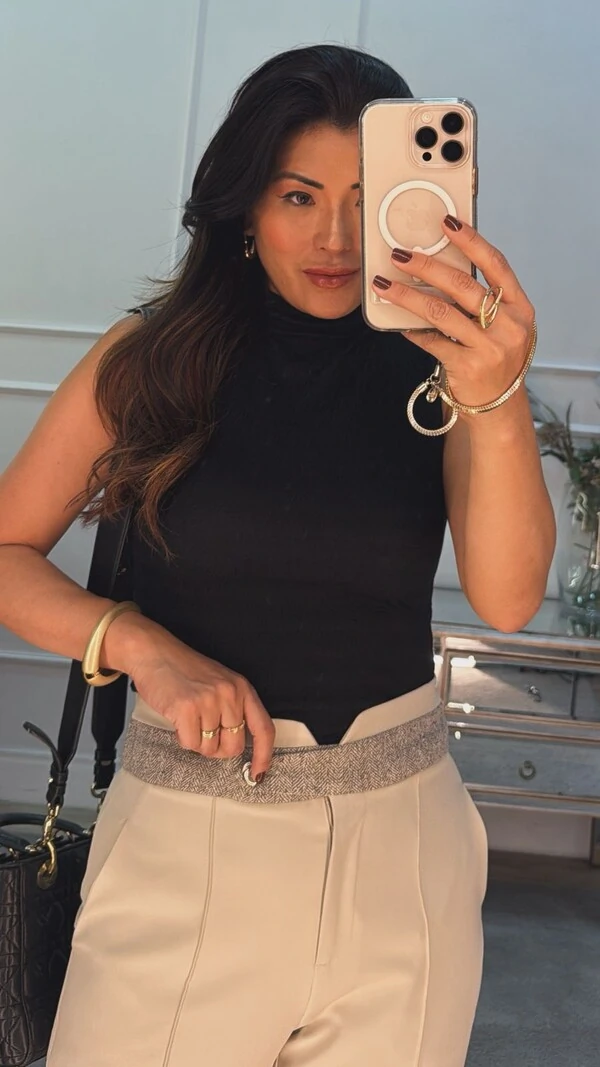 Blusa Regata Lastex Pry Gola Alta