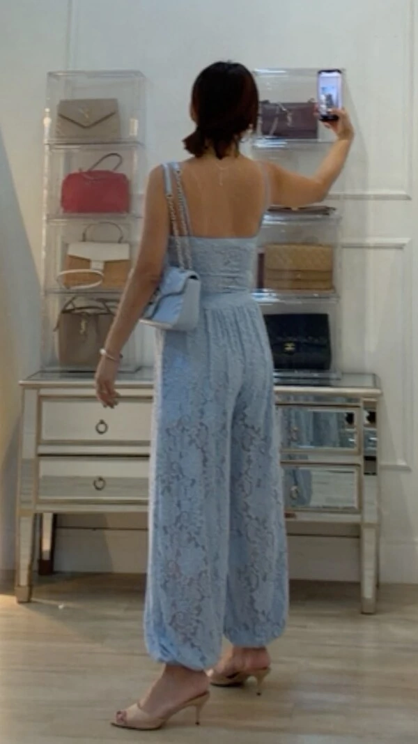 Calça Alladin Em Renda Jasmine Elástico Na Pala