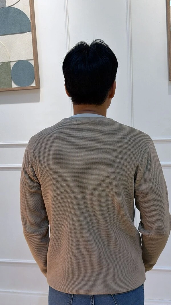 Blusa Tricot Ampla Rodrigo Gola Careca E Mangas Longas