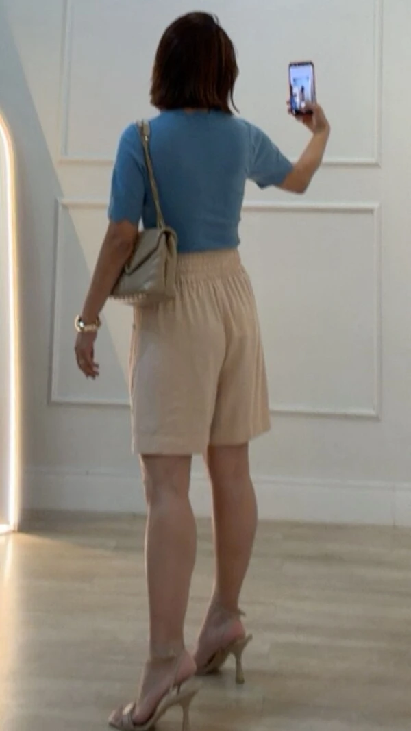Blusa Tricot Mangas 3/4 Michelle Detalhe Em Nuvem