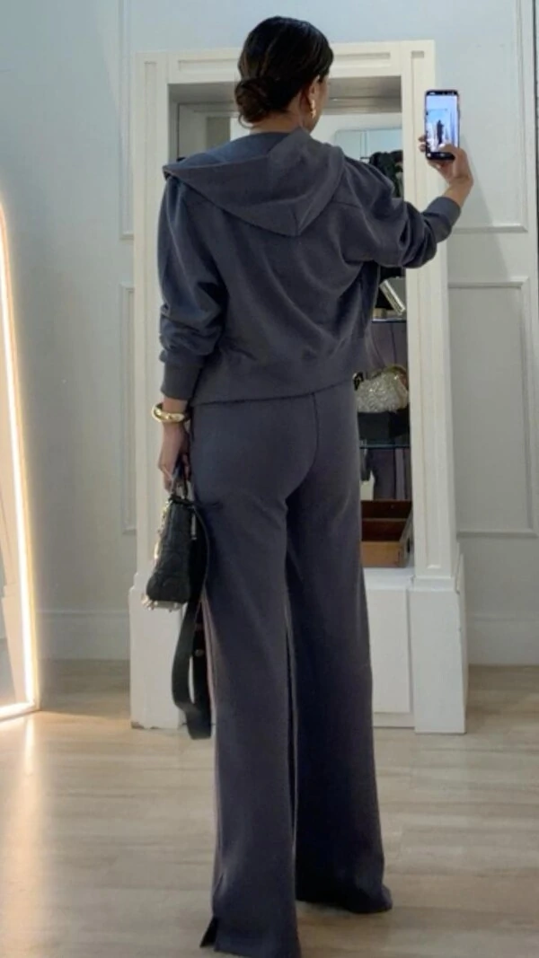 Conjunto Moletom Margareth Blusa E Calça Pantalona