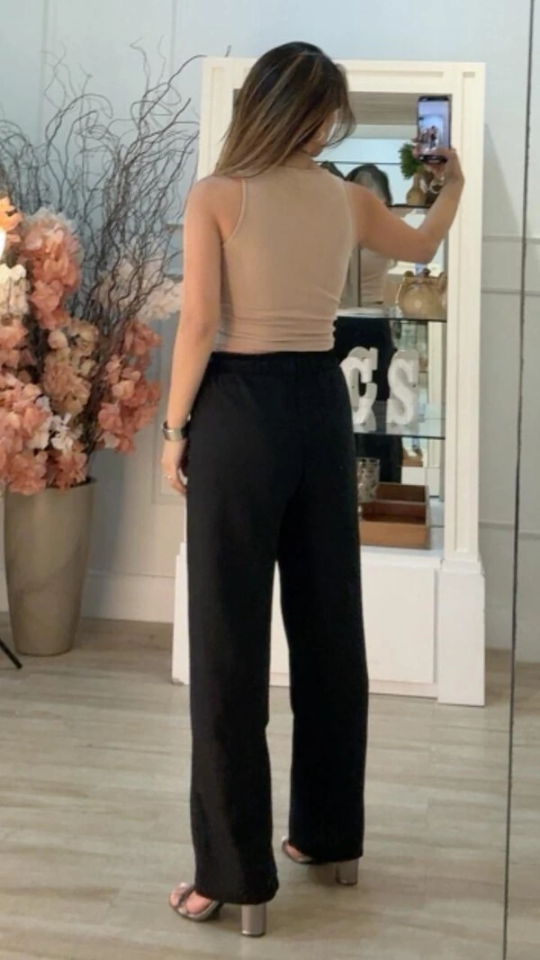 Calça Pantalona Yasmin Cinto Faixa Fixo