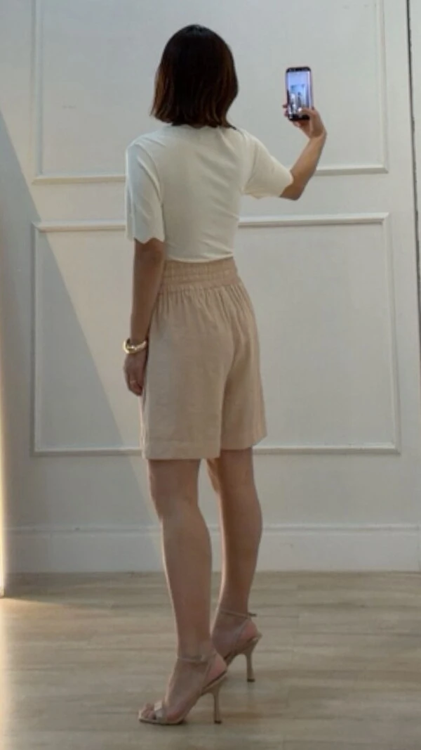 Blusa Tricot Mangas 3/4 Michelle Detalhe Em Nuvem