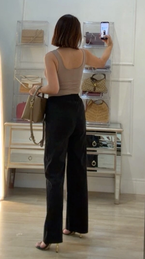 Calça Pantalona Kelly Pala Larga Com Amarração Frontal