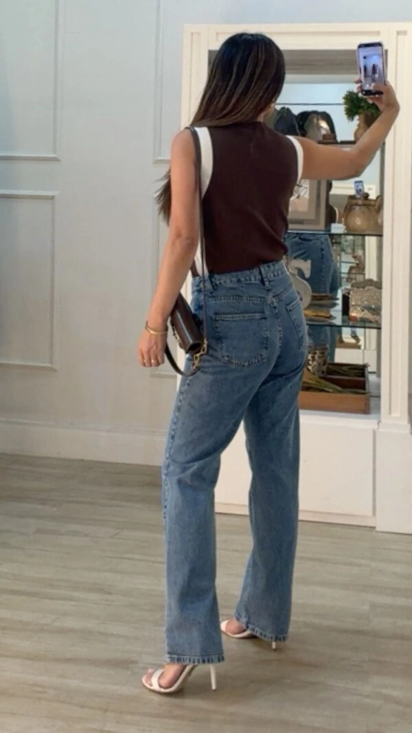 Blusa Regata Tricot Canelada Louise Faixa Lateral