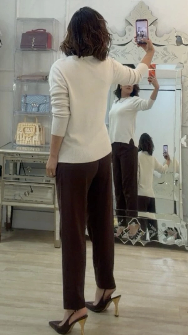 Blusa Tricot Alice Detalhe Faixa Com Nervura Canelada Frontal