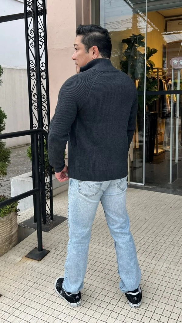 Suéter Tricot Pedro Gola Alta Zíper Frontal