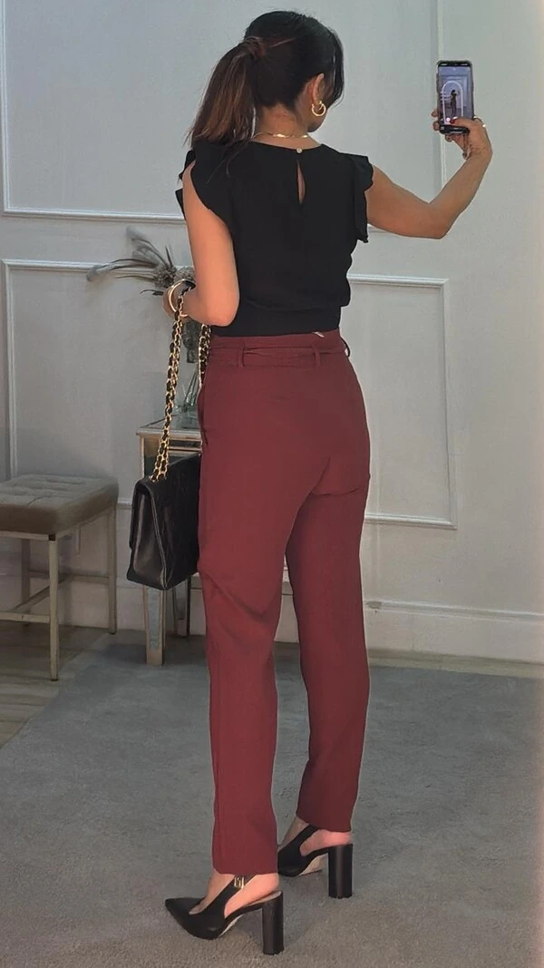 Cropped Twill Edith Mangas De Babado
