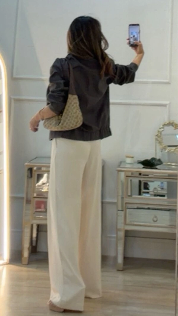 Jaqueta Casaco Couro Eco Andreia Gola Detalhe Entrelaçado Texturizado