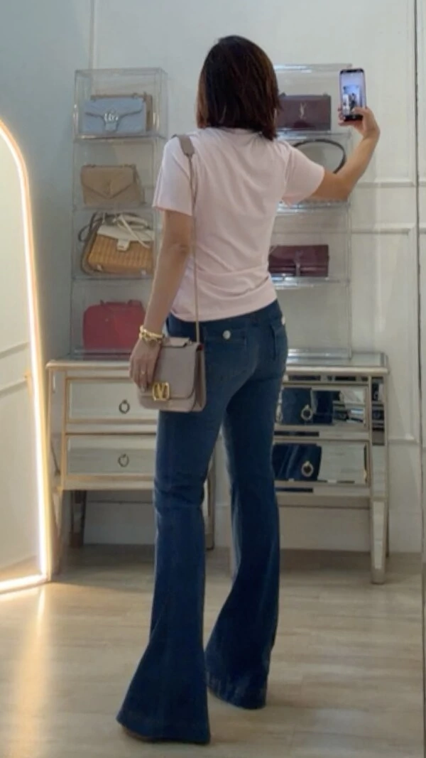 Calça Flare Anny Pala Larga Pespontada