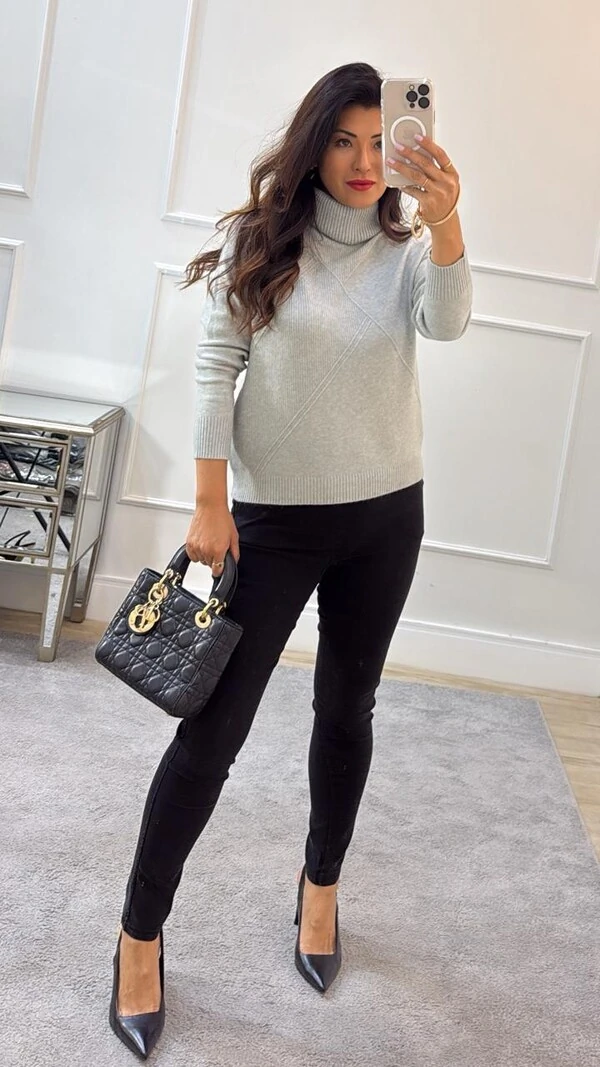 Calça Sarja Skinny Desire Pala Larga Com Elástico