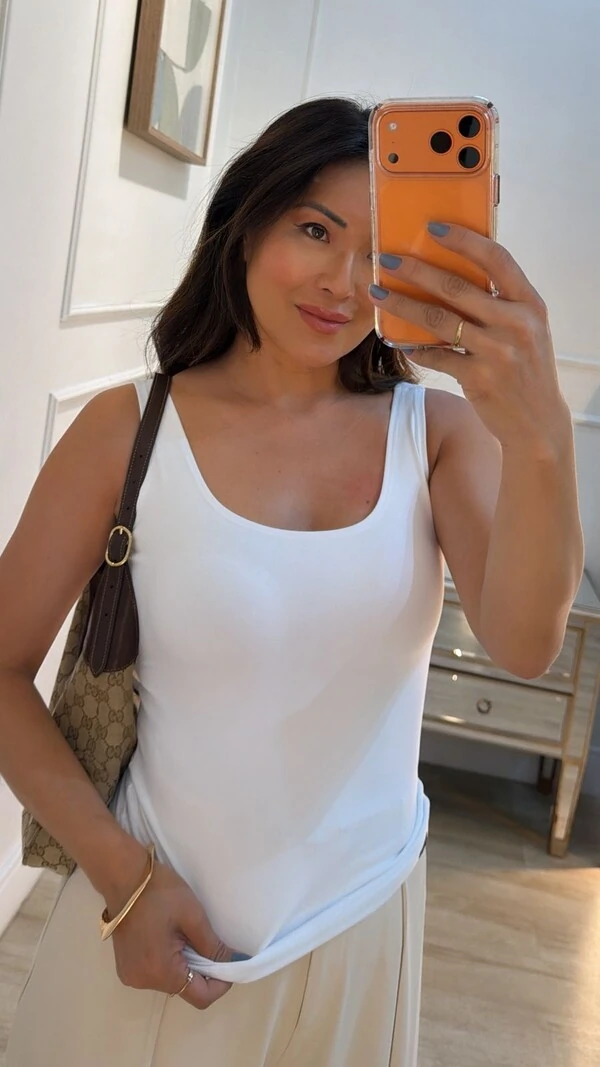 Regata Malha Decote Em U Aline Alças Largas