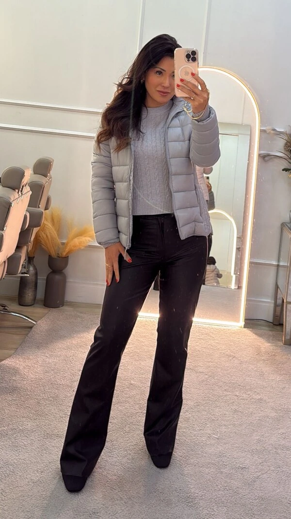 Jaqueta Nylon Alexandra Pespontos Verticais Laterais