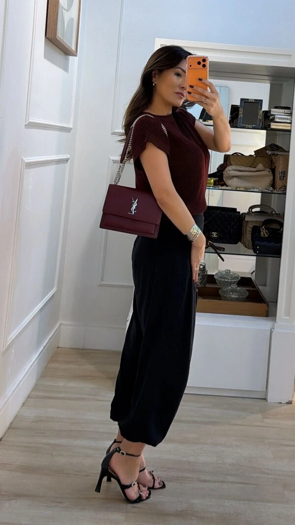 Calça Alladin Pala Larga Jasmine Lenço Com Amarração