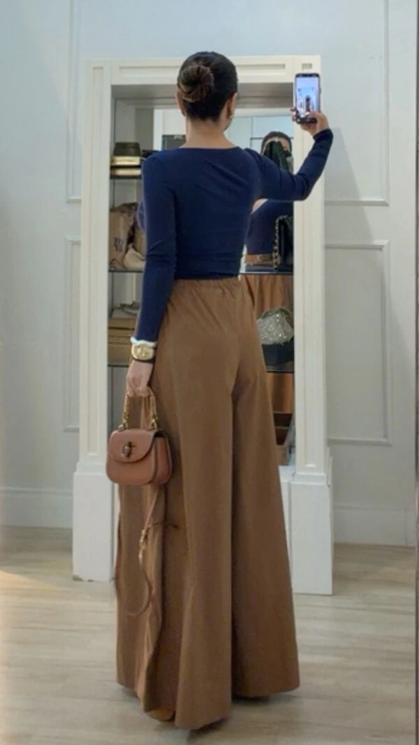 Blusa De Malha Decote V Transpassado Lina Mangas Longas