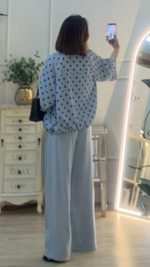 Calça Pantalona Twill Fabiola Pregas Frontais