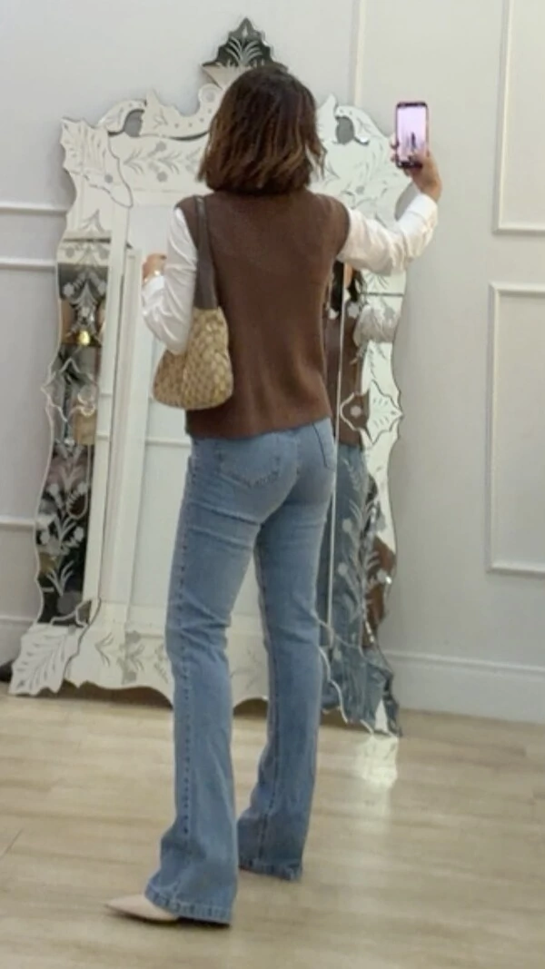 Blusa Regata Tricot Natasha Gola Careca