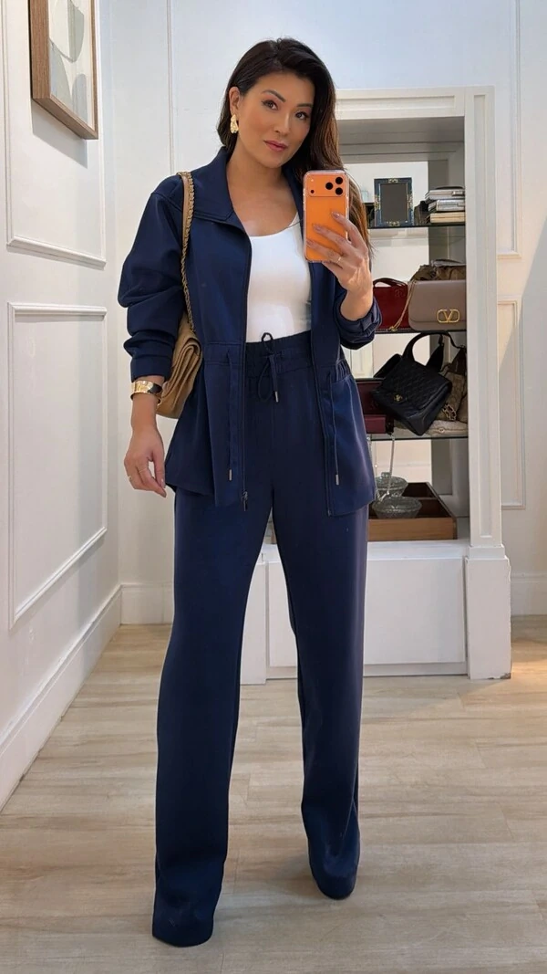 Conjunto Moletom Samira Parka e Calça Pantalona