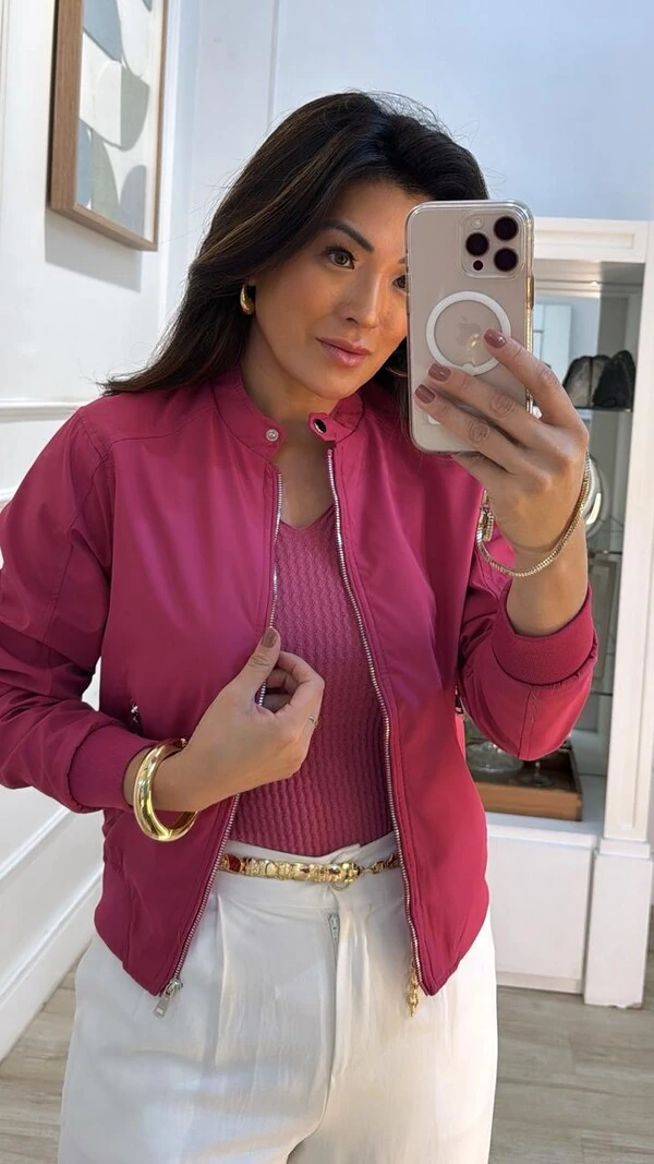 PRÉ-VENDA ENVIO ESTIMADO 28/11 Jaqueta Corta Vento Amabel Elastico No Barrado