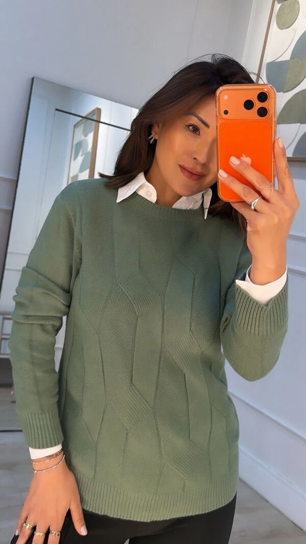 Blusa Tricot Tatiane Com Texturas Entrelaçadas
