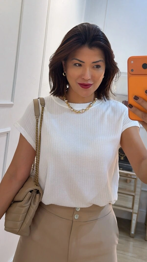 Blusa Ampla Karine Laterais Com Drapeado