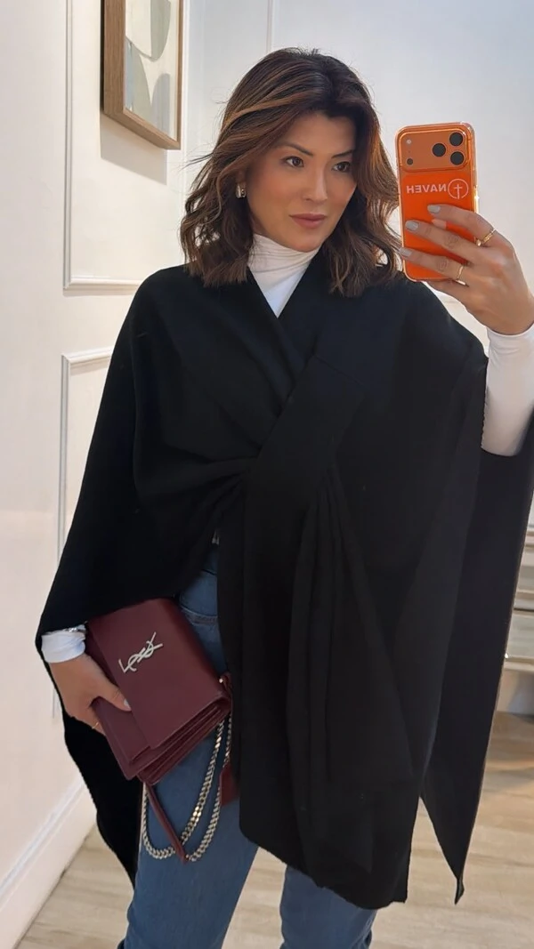 Poncho Tricot Raika Transpasse Frontal