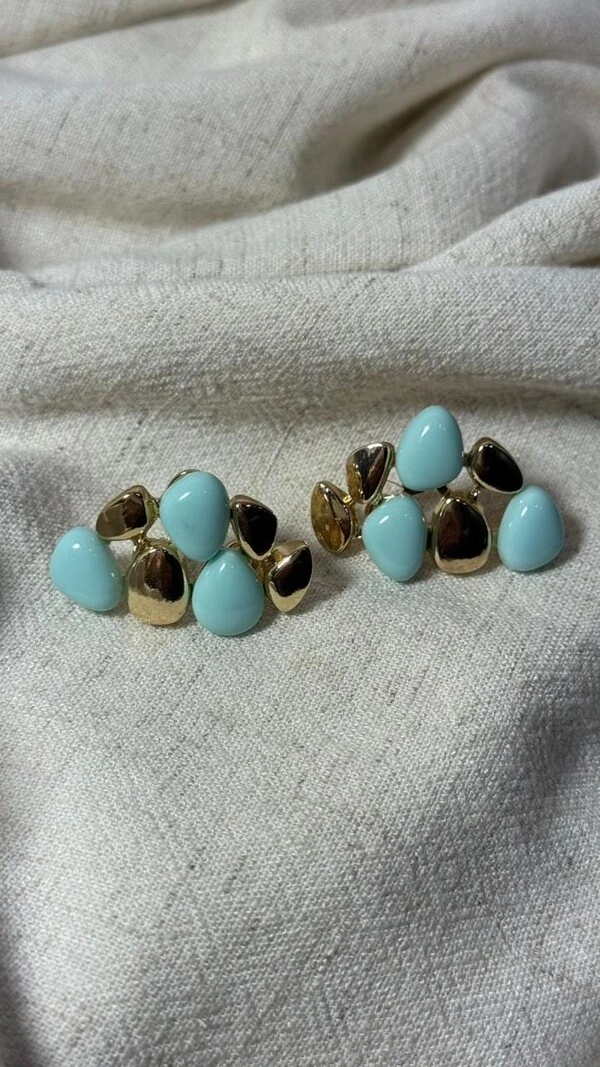 Brinco Pedras Bicolor