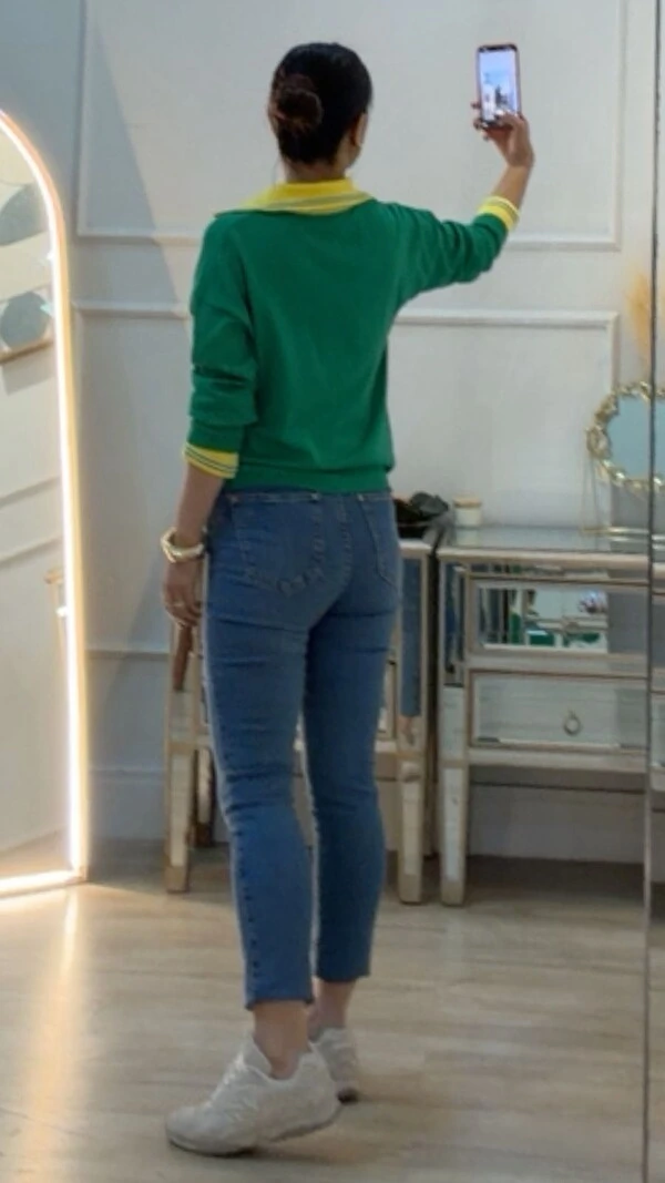 Blusa Tricot Brasil Gola Polo Fernanda Mangas Longas
