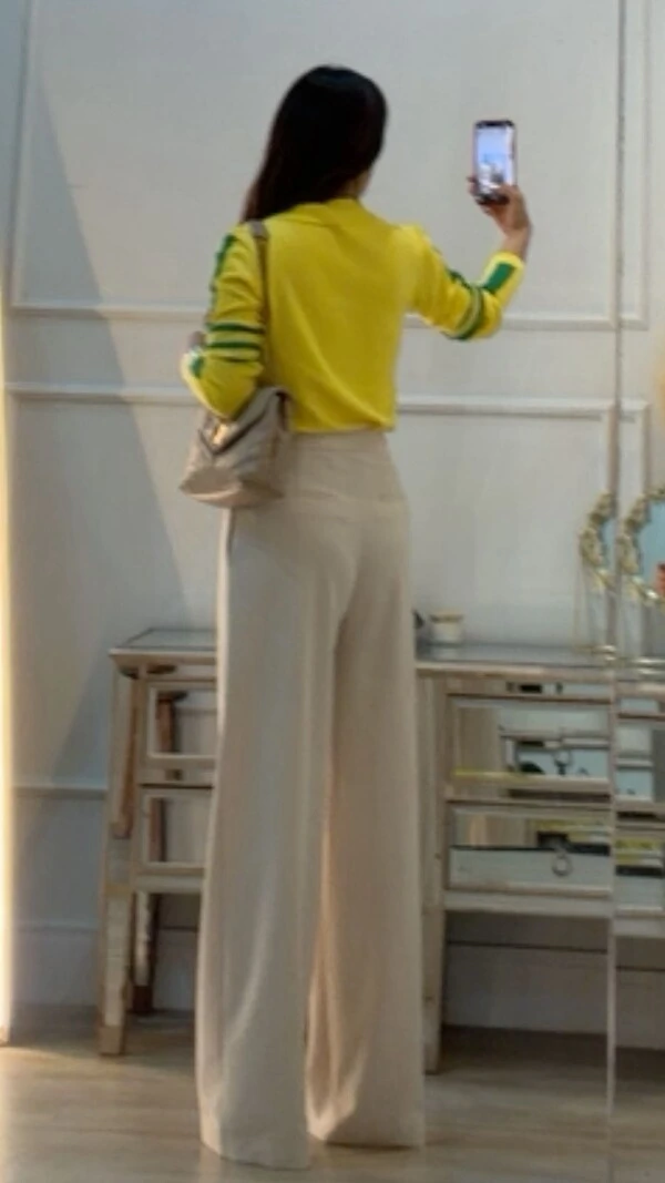 Blusa Tricot Brasil Gola Alta Maju Mangas Longas