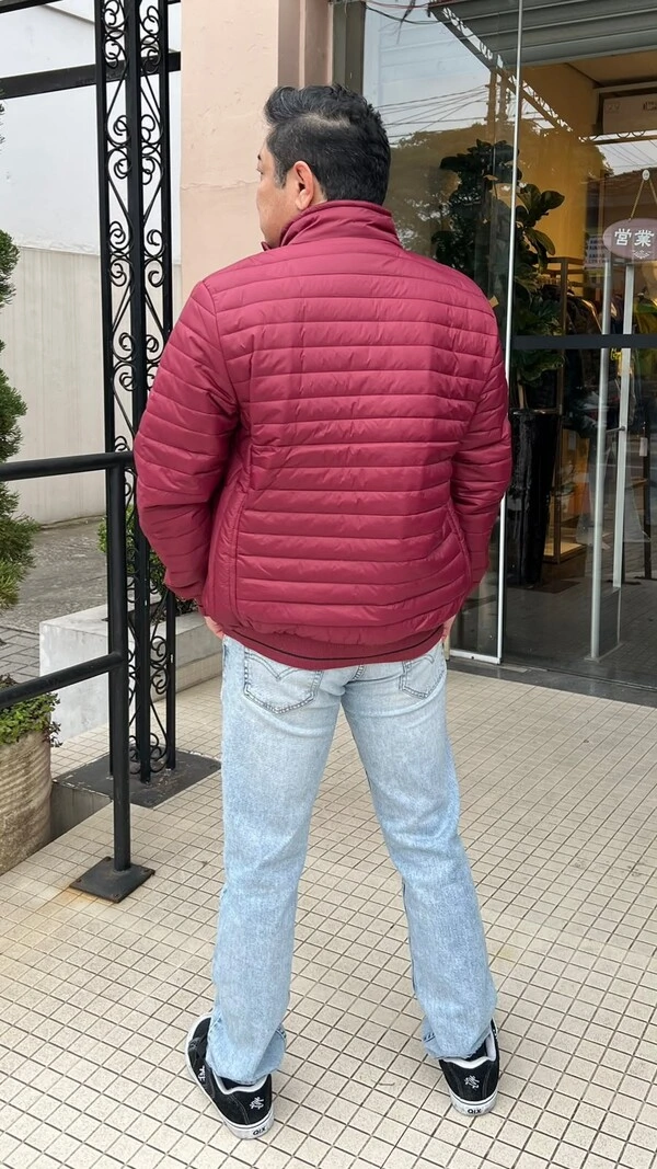 Jaqueta Casaco Nylon Luan Punhos E Barrado Largos Canelados