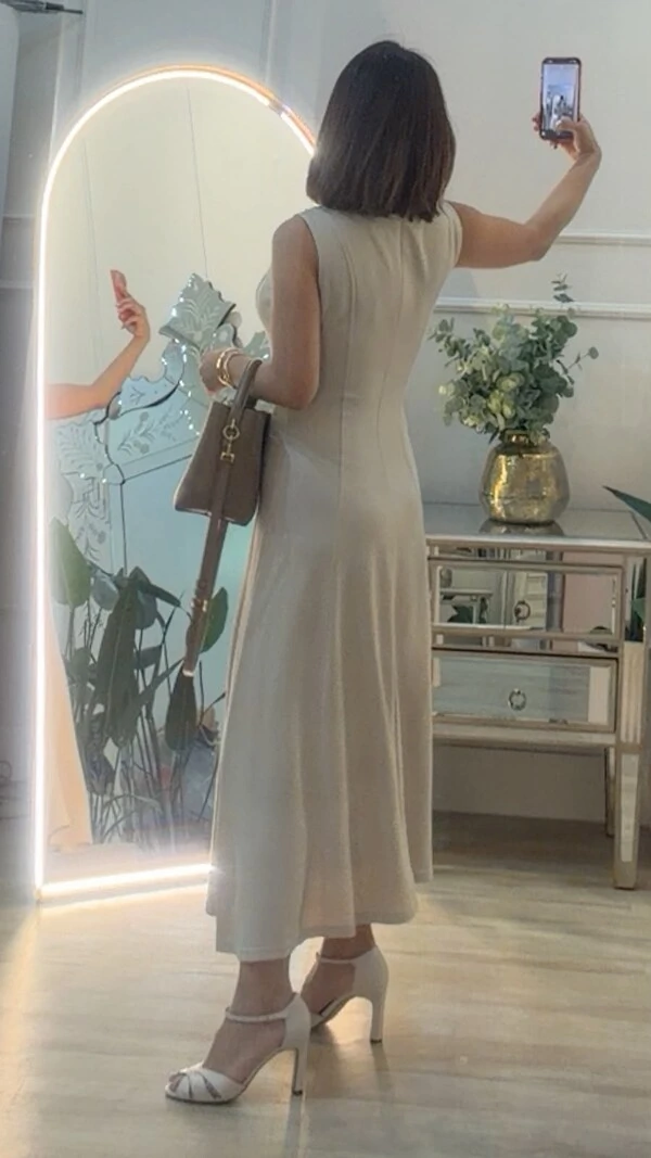 Vestido Midi Malha Giselle Alças Largas