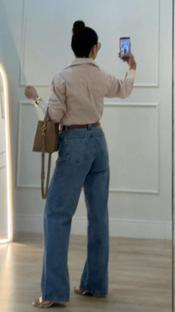 Camisa Listrada Diana Mangas Longas