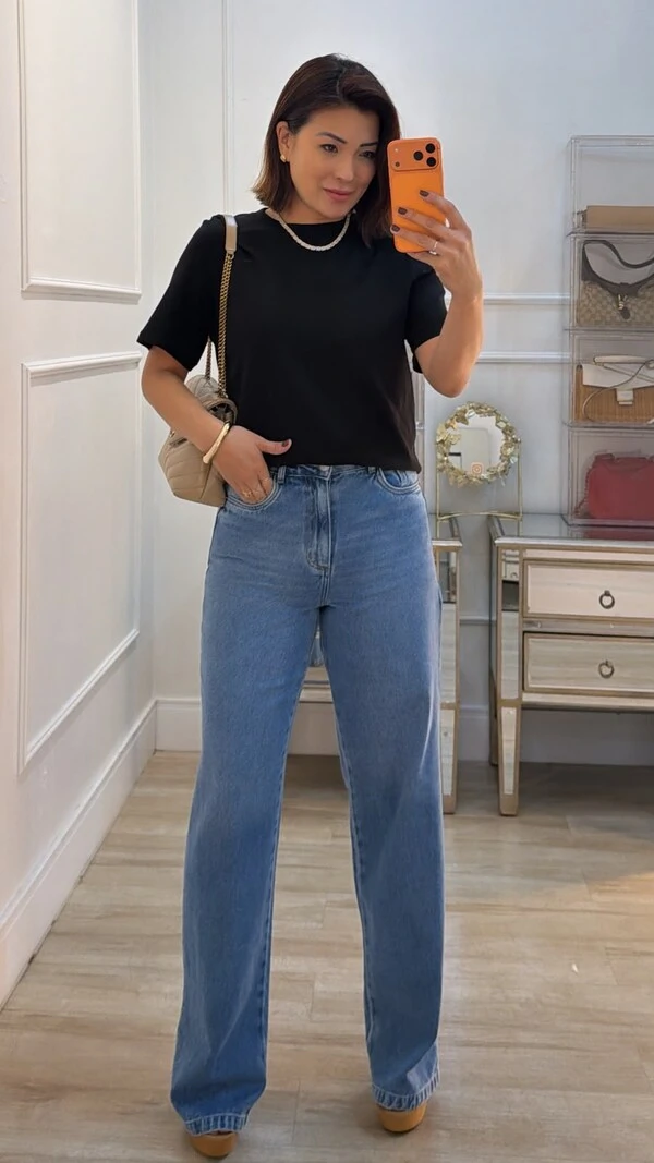 Blusa De Malha Básica Suellen Mangas Curtas